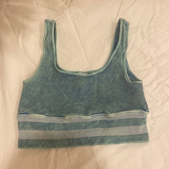 Blue Ribbed Athleisure Set - Picture 3 of 5